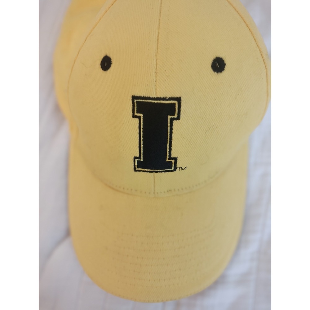 Signatures Yellow Iowa Hawkeyes Football NCAA Hook & Loop Men's Cap Hat One Size